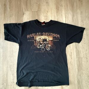 Harley-Davidson Black and Brown Motorcycle Tee